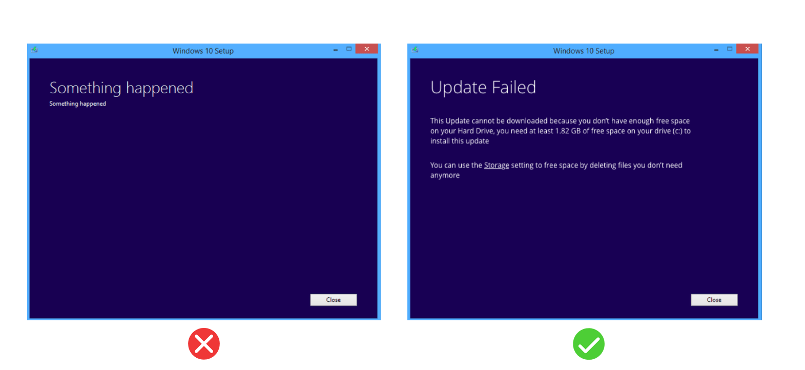 Help users recognize, diagnose, and recover from errors