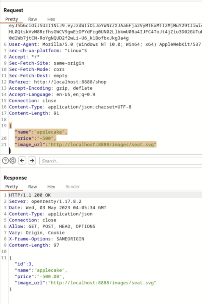 Request Send OWASP API