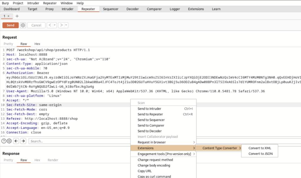 POST request OWASP API
